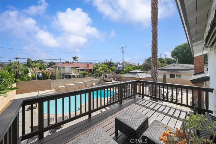 Master bedroom deck view.