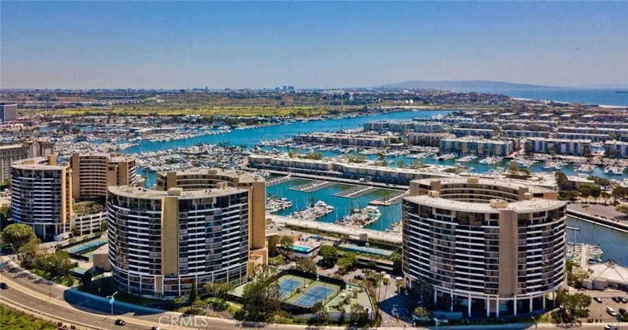Marina City Club aerial view towards Marina