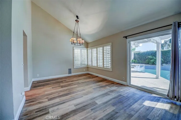 Dining area off of living room