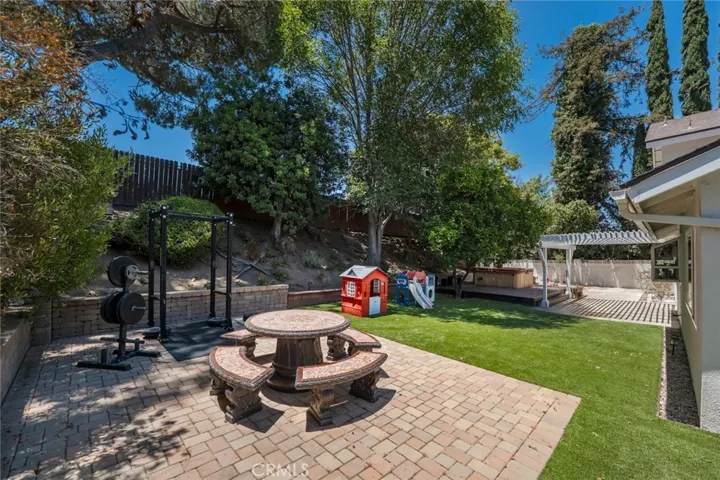 mosaic concrete patio table & benches included