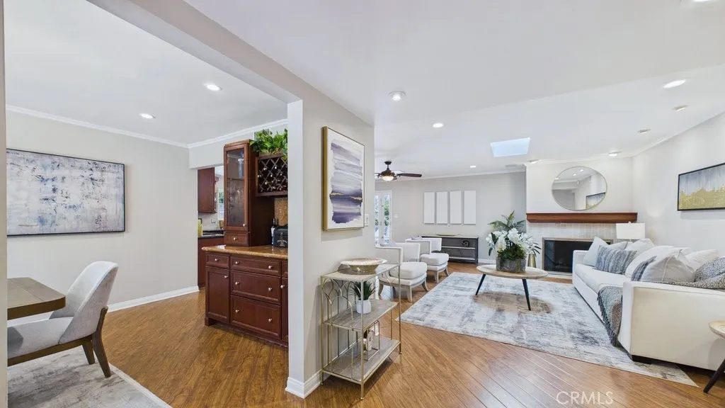 View of formal dining on the Left and living area on the Right as seen from the main entry