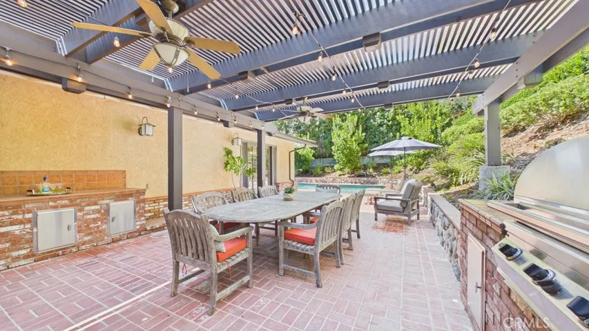 Patio area and pool view from the family room.
