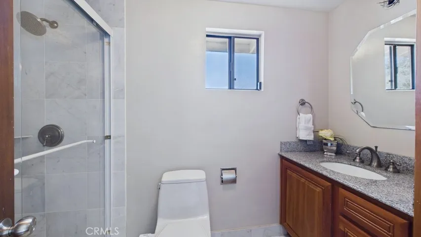 View of 3/4 bath at the second level with walk-in shower