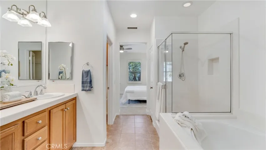 Another view of the spa-like bathroom