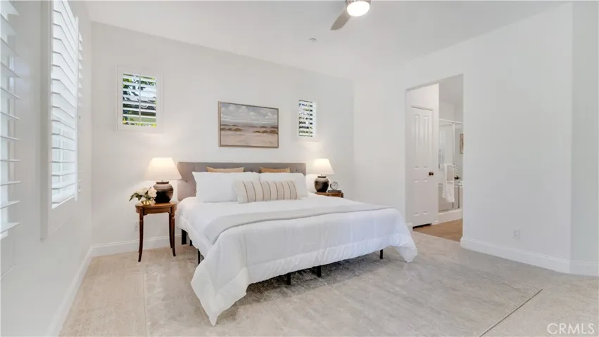 Oversized primary bedroom. Brand new carpet here.