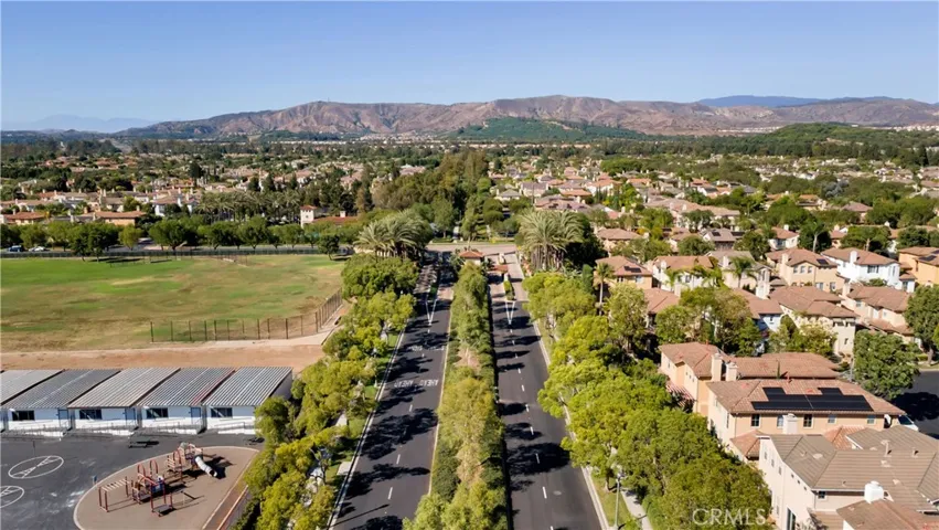 Great view of the elementary school just outside the gate.