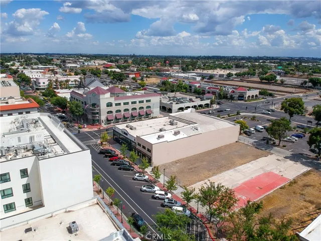 Aerial with side yard