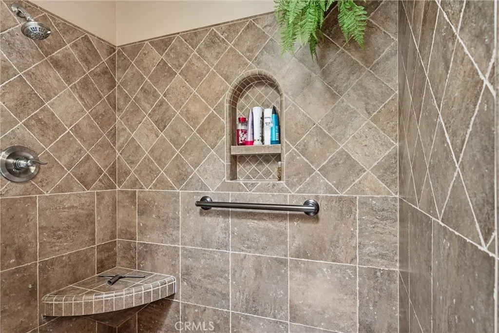 Primary travertine shower
