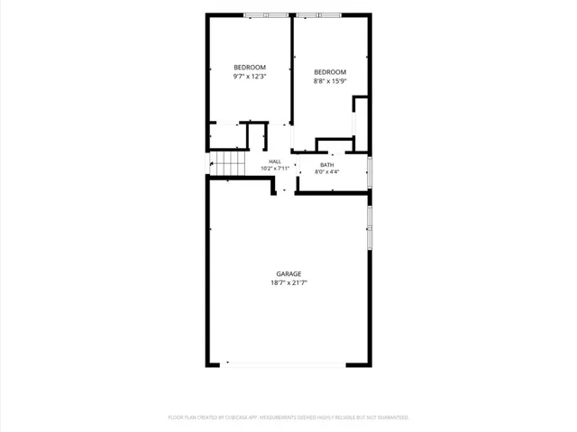 Ground level with garage, 2 bedrooms, bathroom and furnace closet