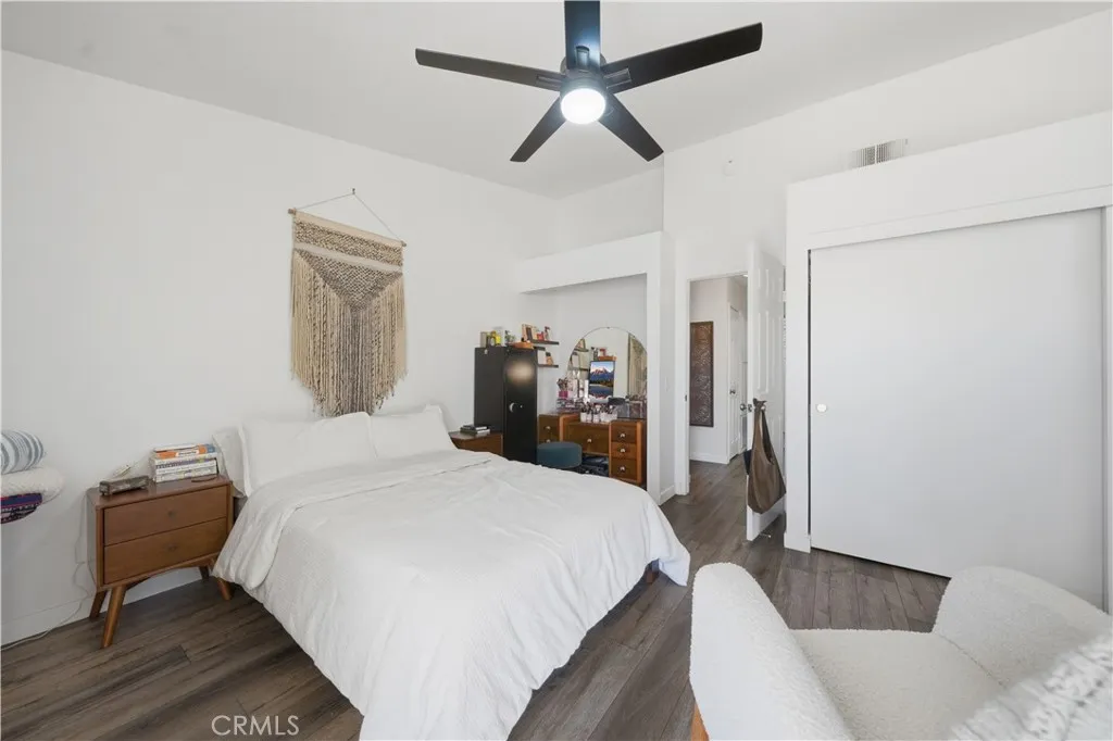 Bright and relaxing retreat with ample closet space and an open, airy feel.