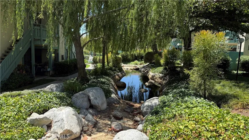 Streams along walkways.