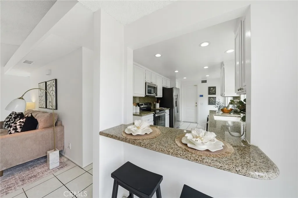 Kitchen-breakfast bar, staged
