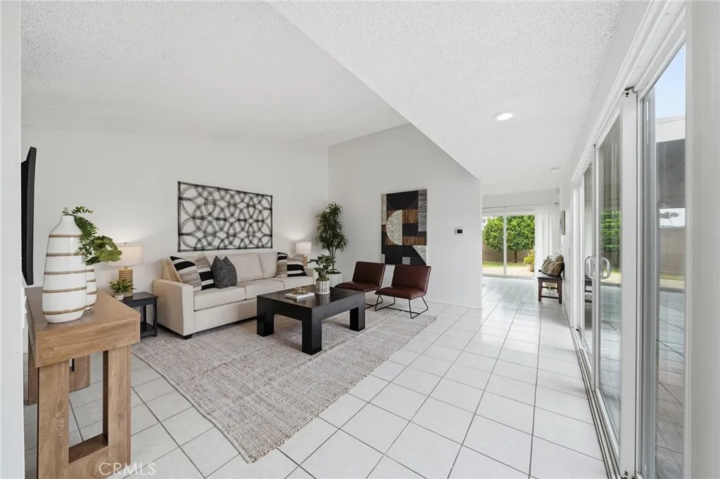 Living Room with high ceilings - Staged