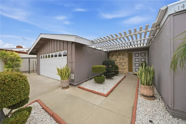 Landscaped low maintenance front yard.