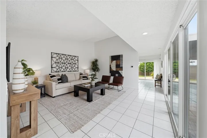 Living Room with high ceilings - Staged