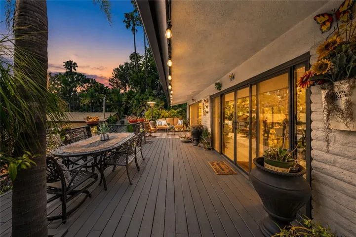 Deck off of the living room-This photo was digitally enhanced
