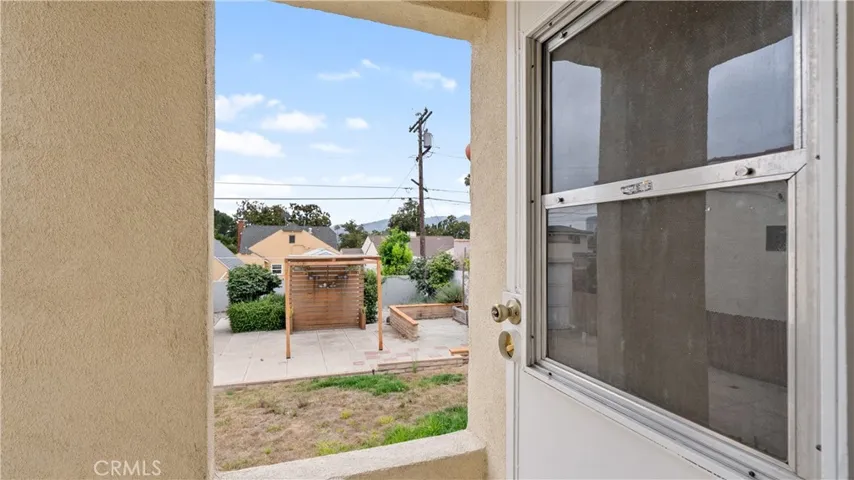 Door leading to backyard