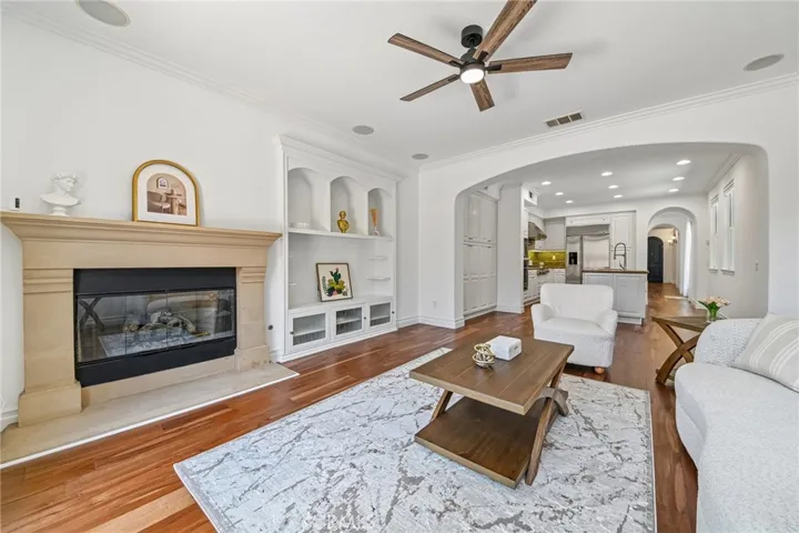 fireplace in family room