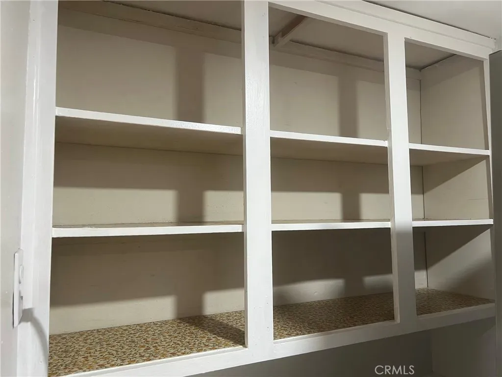 Opened cabinets for better access