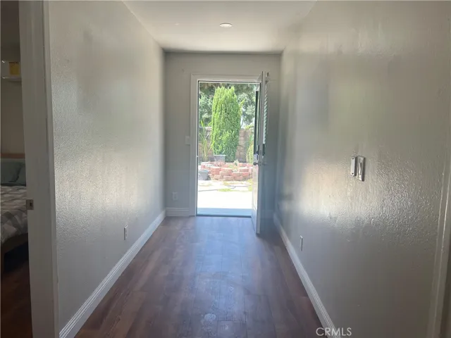 View to backyard from inside