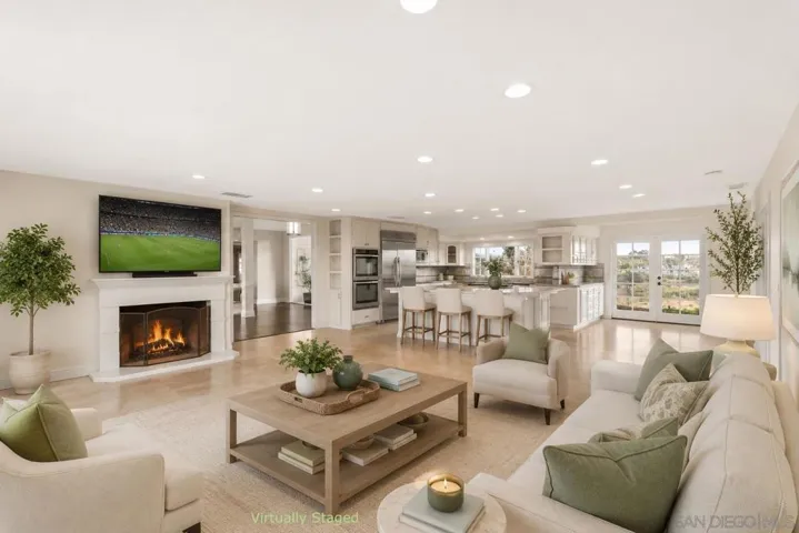Great Room w/Fireplace | Virtually Staged