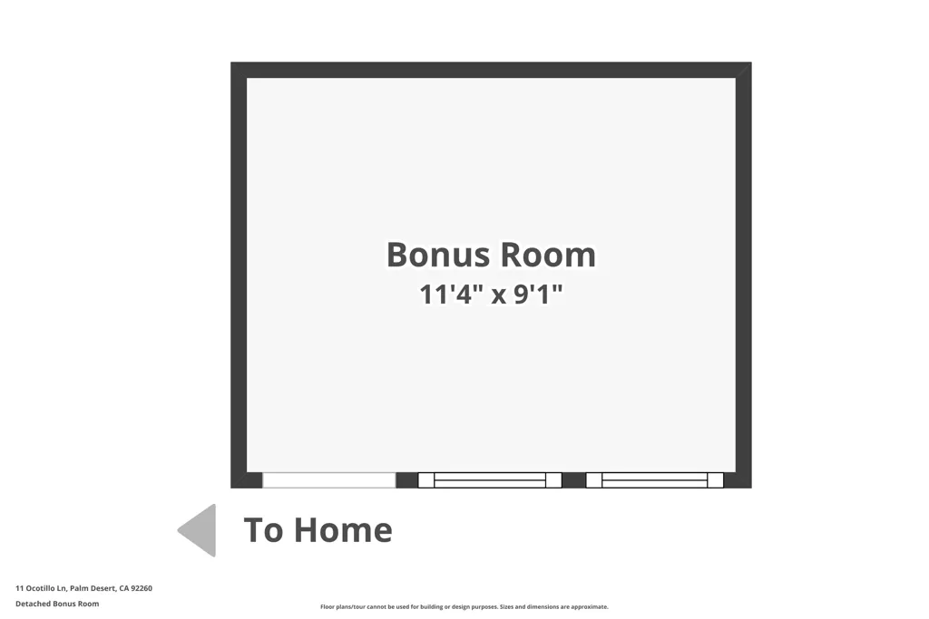 This is the floorplan of the bonus room