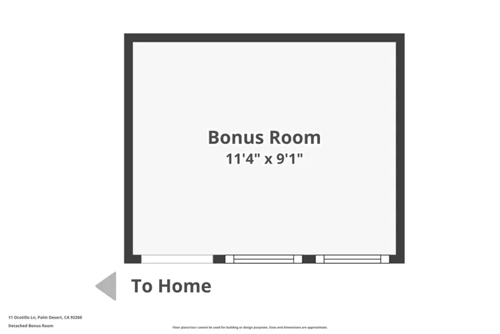 This is the floorplan of the bonus room