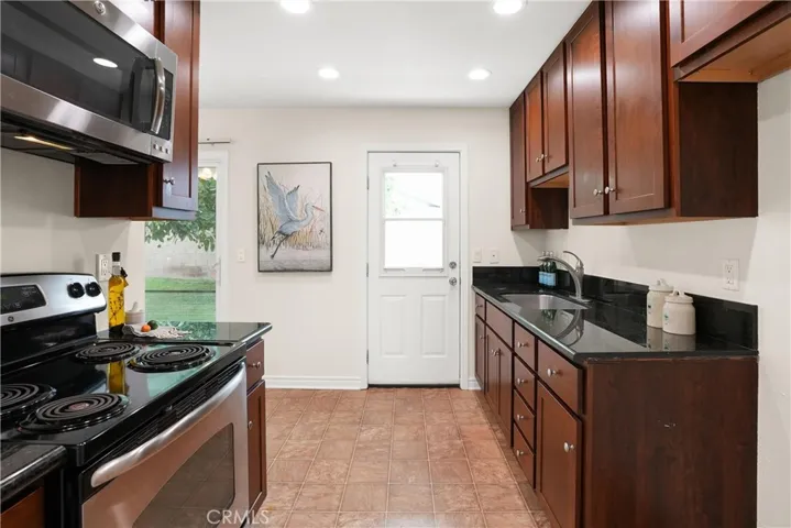 Kitchen with granite countertops