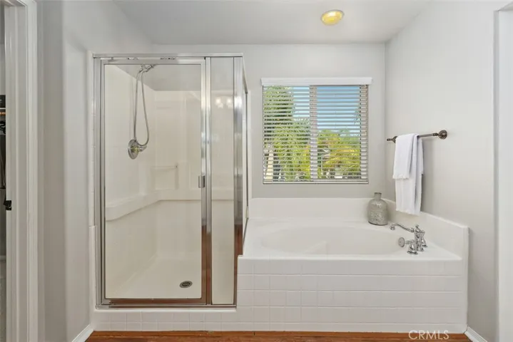 Soaking tub and separate shower