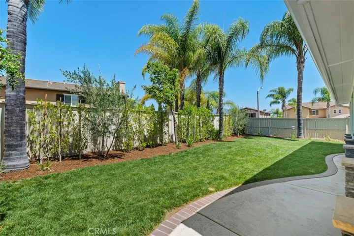 Landscaped yard