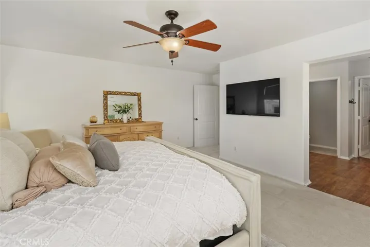 Spacious primary bedroom