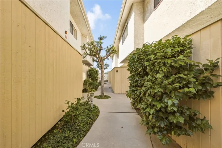 freshly painted walk way