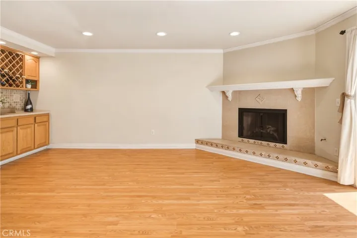 Wood burning fireplace