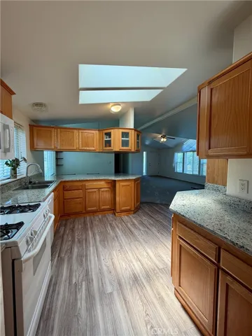 Looking into the kitchen