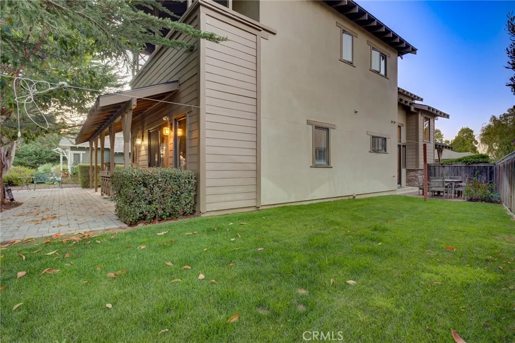 Backyard grass area