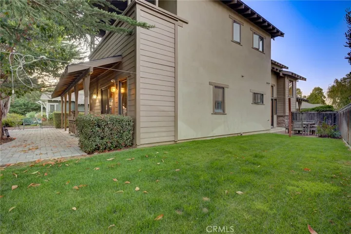 Backyard grass area