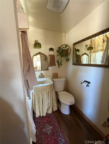 Small bathroom in the front of the home.