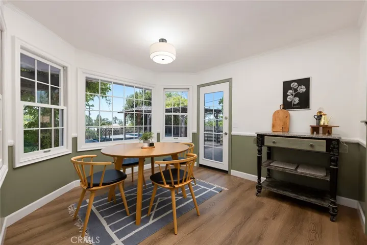 Breakfast Nook off Kitchen with backyard view