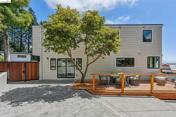 Contemporary two-story exterior with horizontal siding