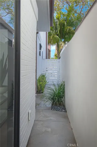 gates on both ends of the property walkways for privacy