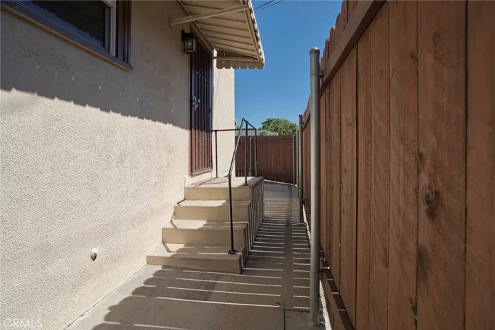 West side entrance to laundry
