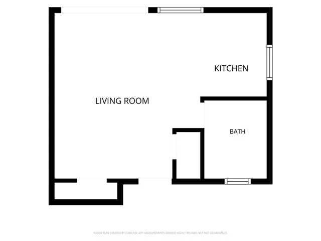 Estimated floor plan of art studio