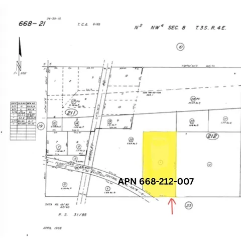 APN 668-212-007 Plat Map