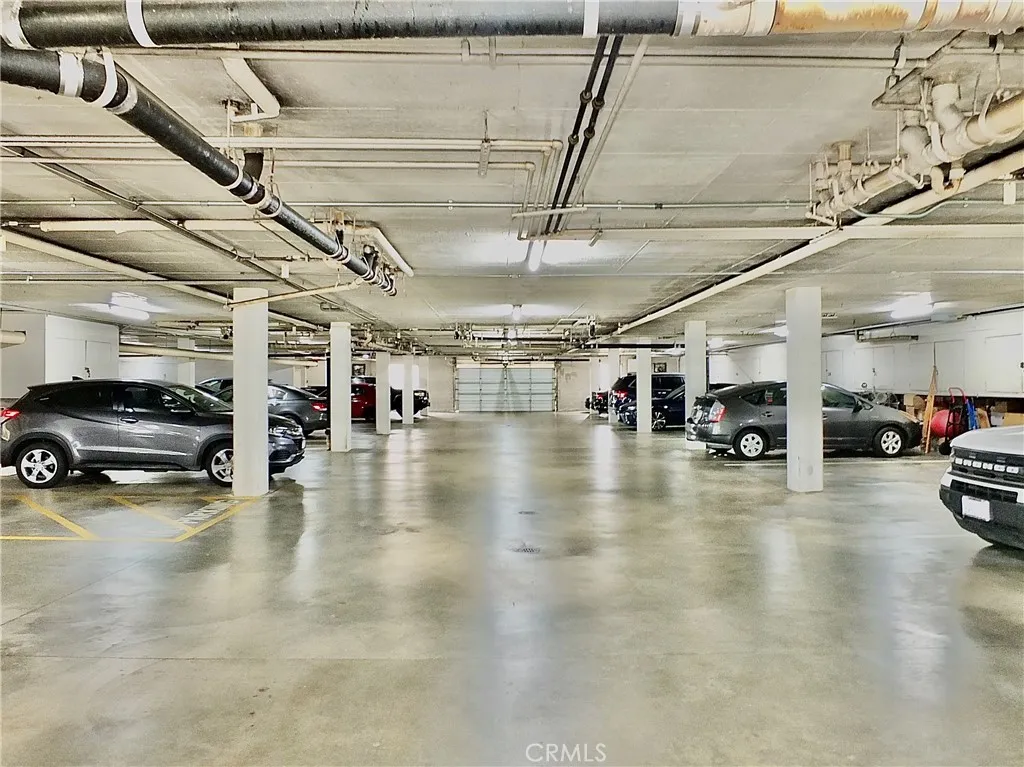 Gated building garage parking