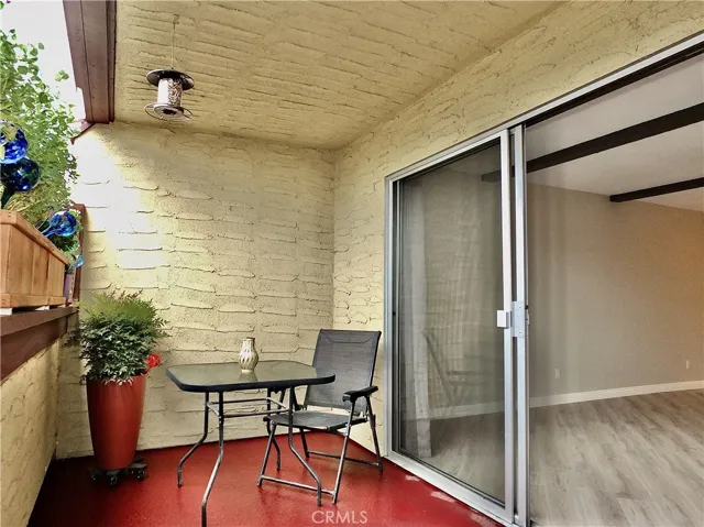 Balcony off living room