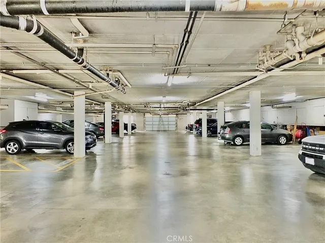 Gated building garage parking