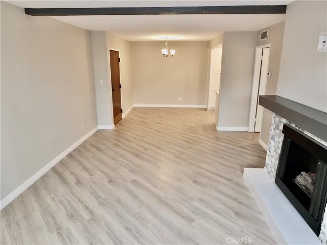 View from balcony facing living room and dining area