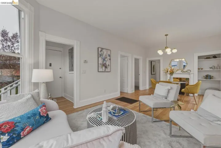 Hardwood-style flooring throughout the main living area