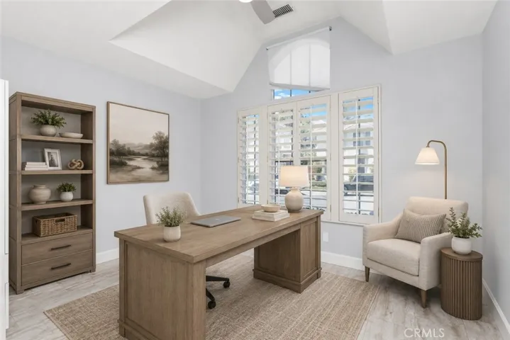 Main Floor Bedroom Digitally staged as office