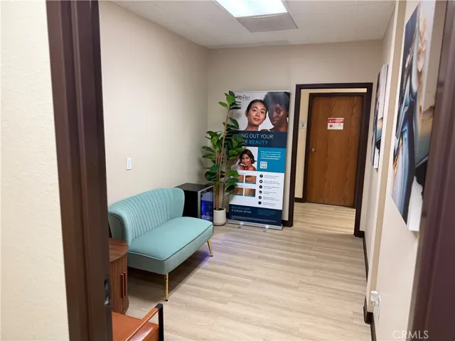 Space that can be used as storage or a secondary waiting room.